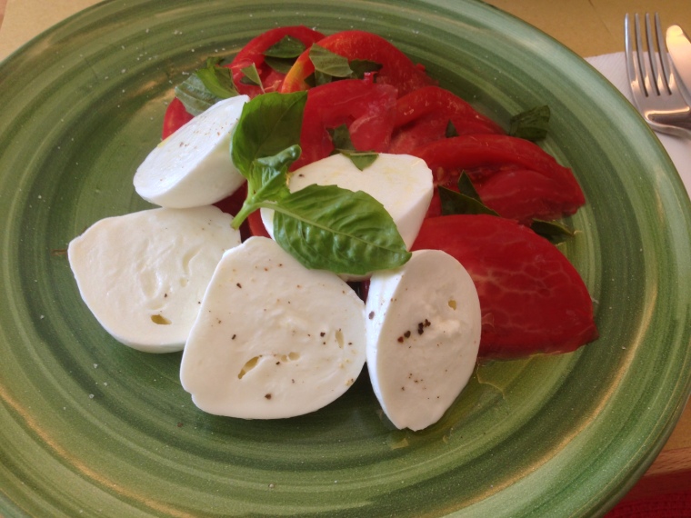 Mozzarella di Bufala.  I stopped at Next Café in Positano to savor this fresh traditional soft cheese eaten only within a day or so of being made, solely from the milk of water buffalo.  In the Amalfi coast the Buffalo mozzarella is produced in Tramonti.