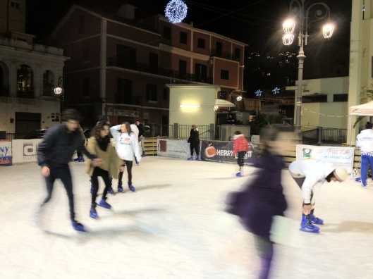 Skating on ice in Vico Equense 