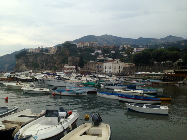 The colorful harbour of Vico Equense just at walking distance from the Saracen Tower. 