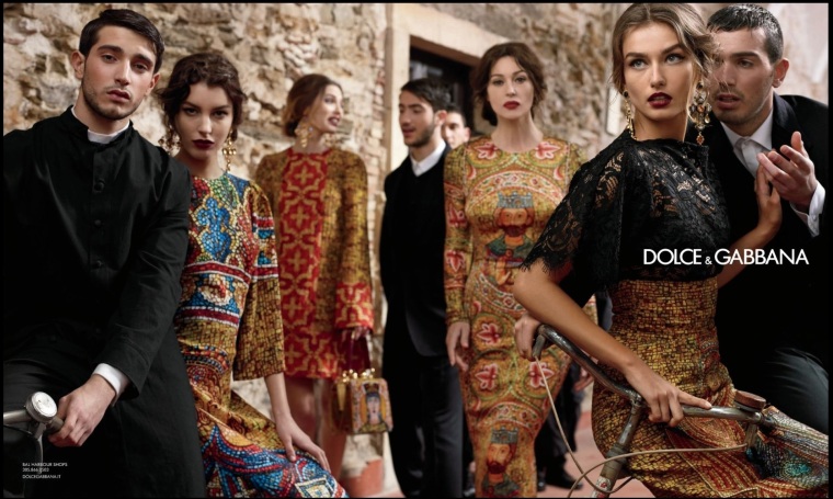 An add from the Fall/Winter 2013 campaign by Dolce & Gabbana featuring Monica Bellucci 